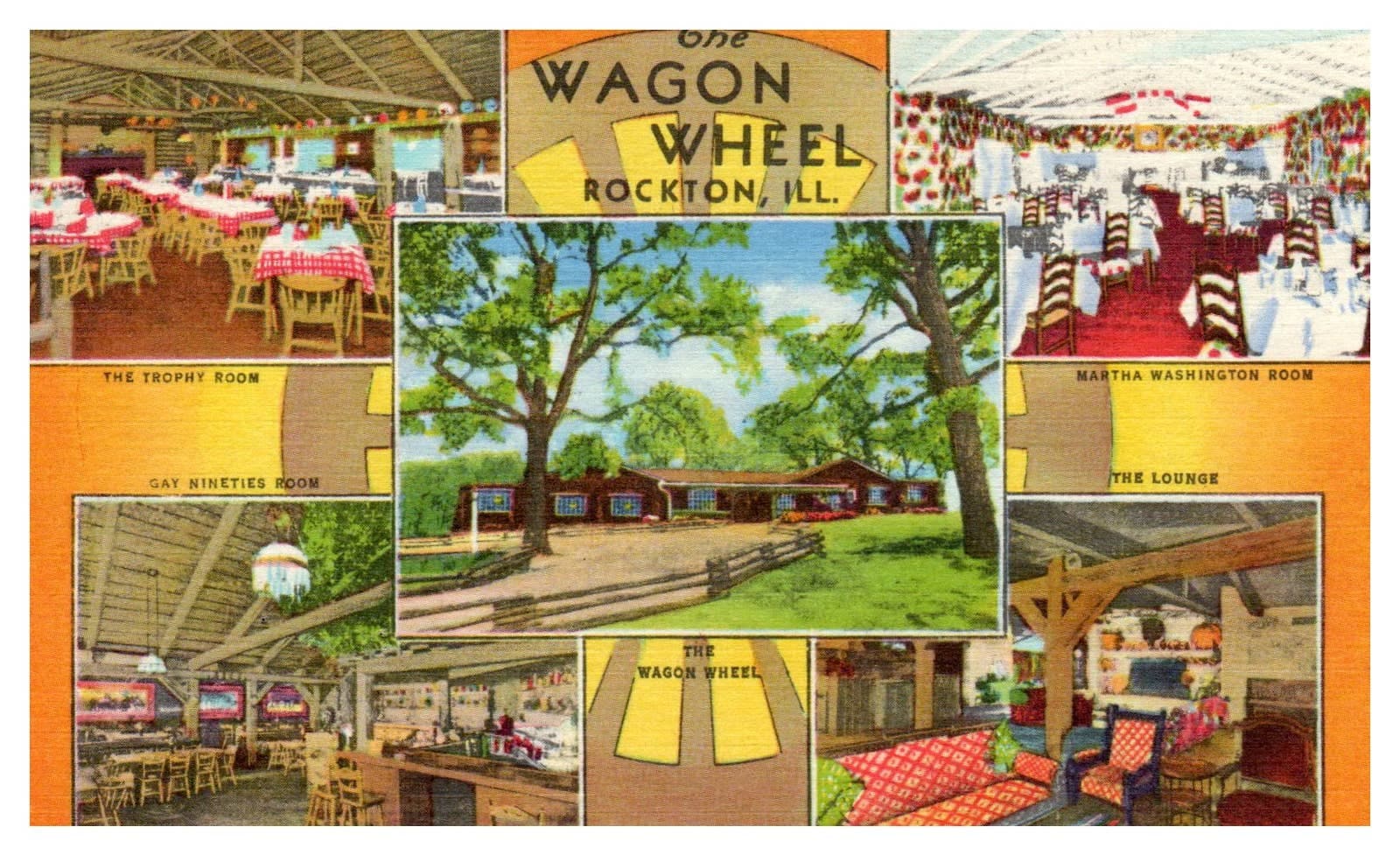 The Wagon Wheel Restaurant Rockton Illinois - Postcard TJ8-1 - Etsy