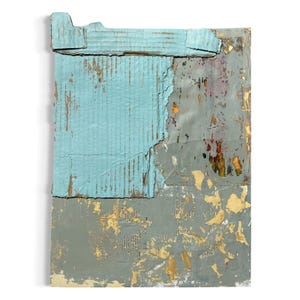 Original Mixed Media Abstract Art Collage Painting 11x14 &quot;Stream&quot;