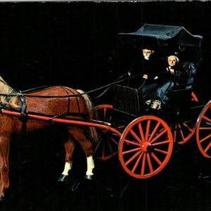 Handgeschnitztes Pferd & Buggy Mabel D. Gurney Sammlung Original Postkarte PB10