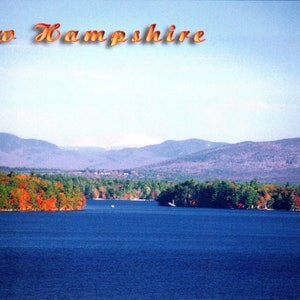 Winnipesaukee NH à North Gilford vers le mont Washington vintage Carte postale PE5