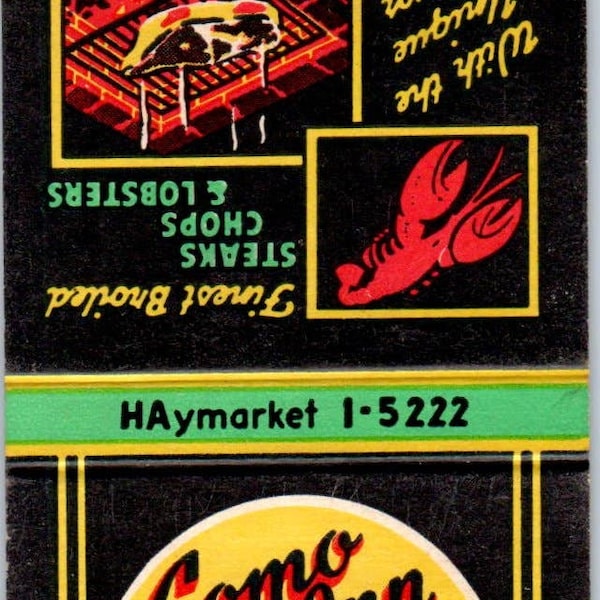 Como Inn Italian Restaurant Chicago Advertising Matchbook Cover SA1-M7