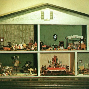 Casa delle bambole Christmas Lightner Museum St. Augustine FL Cartolina originale PB9