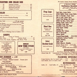 Vintage Harbor House Restaurant Menu pocztówki San Diego CA Oryginalna pocztówka PD1