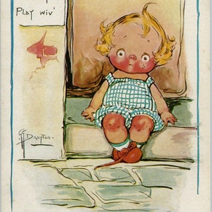 Riproduzione bambola Kewpie della serie 25o G.G. Cartolina originale Drayton PB6