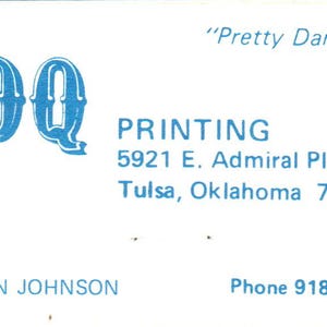 PDQ Printing Lea Ann Johnson Tulsa OK Cartão de visita vintage SD4-B3