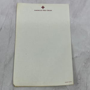 Formulario en blanco con membrete de la Cruz Roja Estadounidense de la Segunda Guerra Mundial, c1945, 539-A TB8-OD
