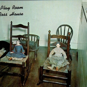 Sala giochi per bambini e bambole Betsy Ross House Philadelphia Cartolina originale PB7