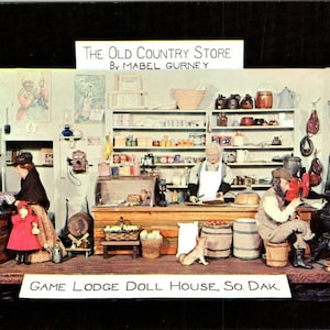 Game Lodge Doll House Custer SD "The Country Store" Cartolina originale PB9