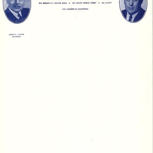 Papel membretado en blanco del Comité Laboral de Dewey y Warren del Sur de California, papel membretado AF3