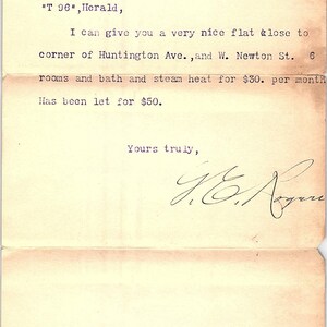 1891 Geo. E Rogers 209 Washington St. Boston MA Membrete de nota AF4-1