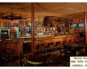 Red Dog Saloon Interior Juneau Alaska Virginia Kanhouse - Postcard TJ8-2