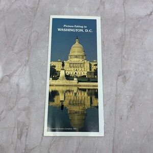 1981 Foto's maken in Washington D.C. Reisgids en uitvouwbare kaart TH9-TM2