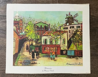 MAURICE UTRILLO、SCENE DE RUE、海外版超希少レゾネより MAURICE UTRILLO、RUE NORVINS、海外版超希少レゾネ