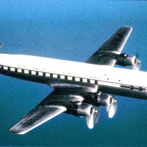 Cartolina vintage DC-4 della Pan American Airways PC1