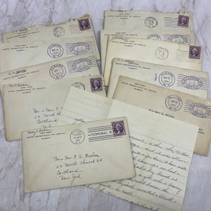 Enorme lote de cartas 1935-38 Mary E. Dalton Departamento de Saúde do Estado de NY TG8-Z
