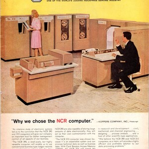 Koppers NCR Computer 8x11 Vintage Magazin Werbung Co D9