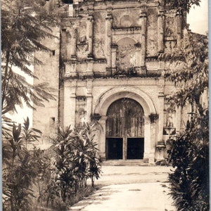 Fachada Tercera Orden Cuernavaca Mexico - Original RPPC Postcard TJ7-MP