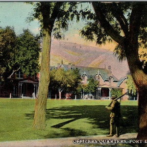 1912 Cuarto de Oficial de Guerra Español Americano Ft Douglas Utah Postal Original PD2