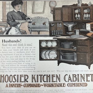 c1920 Hoosier Cabinets Hoosier Mfg Co New Castle IN 10x13 Advertisement FL6-7
