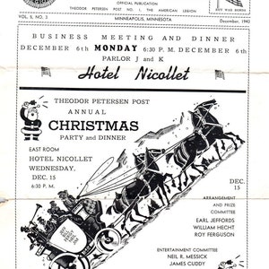 1943 Dec Theodor Petersen Post Reveille Newsletter Minneapolis MN D9