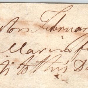 1810 Carta manuscrita Thomas Miller John Turner Dummerston VT AF2-A3
