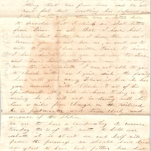 1855 Carta manuscrita Thirsa Wright Kingston NY D23