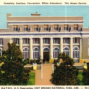 Buckstaff Baths Hot Springs National Park Arkansas Original Postkarte TK1-P19