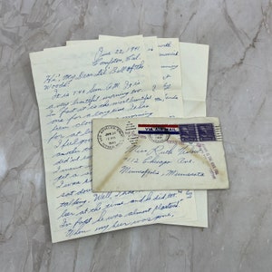 1941 Carta manuscrita de Compton CA a Minneapolis MN AE3