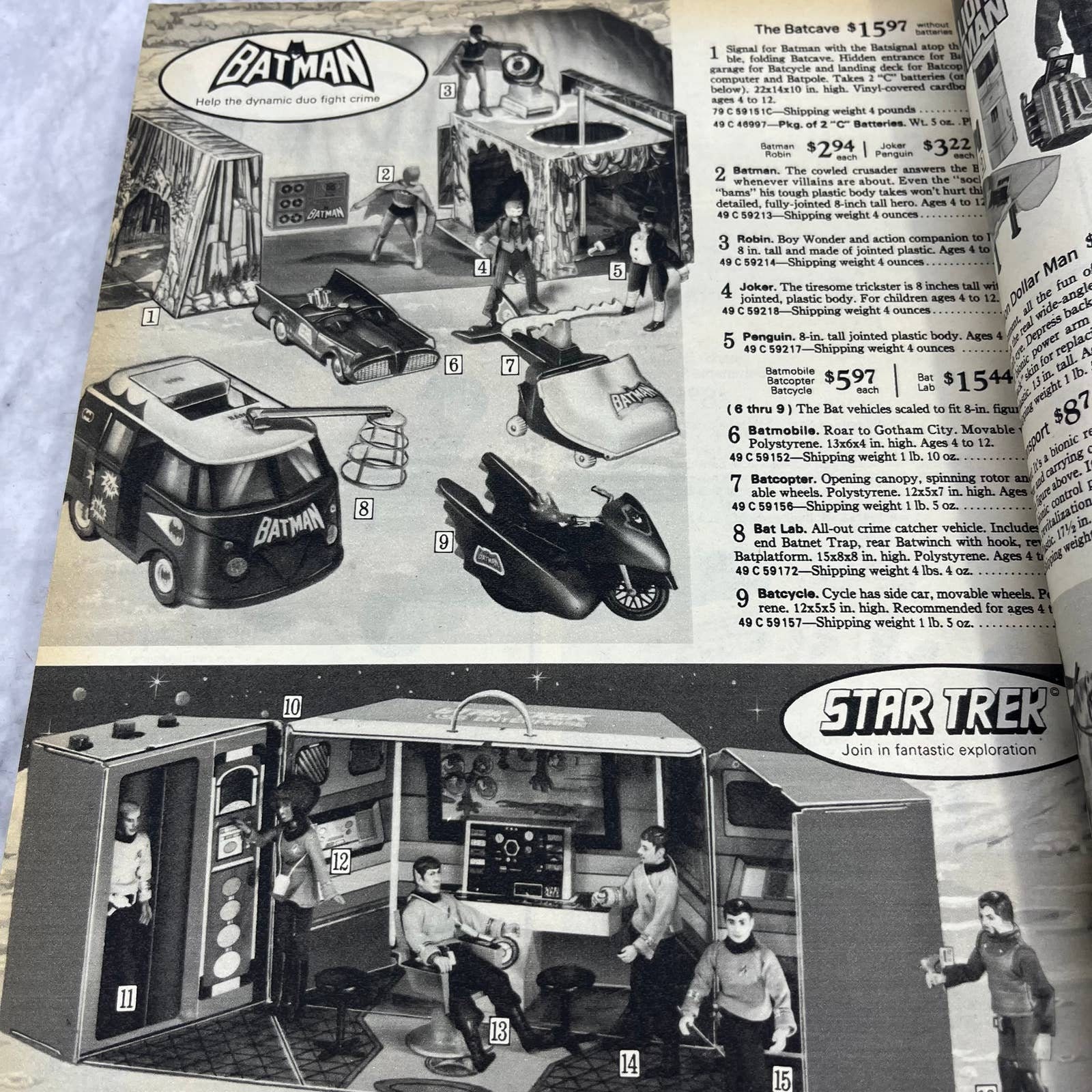 1975 Sears Wish Book Christmas Catalog Pooh Barbie GI Joe Batman Star