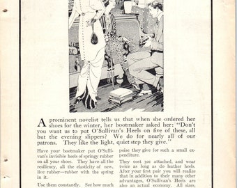 O'Sullivan's Heels of New Live Rubber 1913 Good Housekeeping Magazine Ad 6x9 D10