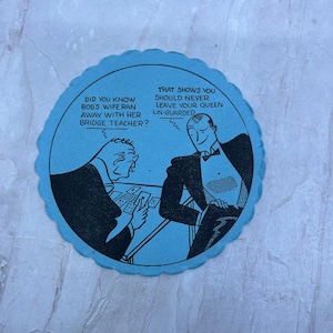Vintage Bridge Coaster Humor ilustrado Dibujos animados TH9-BC-2