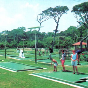 Jekyll Island Miniature Golf Club Georgia 1960er Jahre Original Postkarte TK1-23