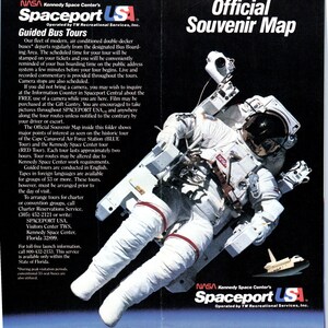 1986 NASA Kennedy Space Center Spaceport Brochure officielle de carte souvenir TF4-BA
