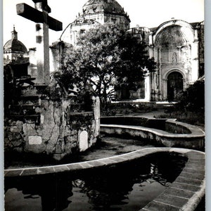 Atrio De La Catedral Cuernavaca Mor. México - Postal RPPC Original TJ7-MP