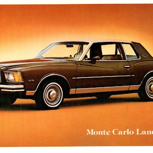 Chevrolet Chevy Monte Carlo Landau Coupe Vintage Postcard PC12