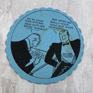 Vintage Brücke Untersetzer Illustriert Humor Cartoon TH9-BK-1