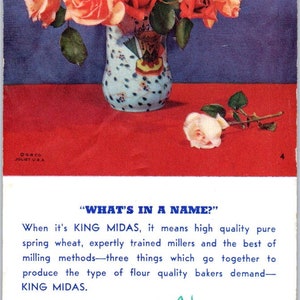 1946 April King Midas Flour Mills Minneapolis MN Blotter Card AB9