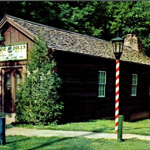 Casa delle bambole Terra di Babbo Natale Indiana Cartolina originale PB7