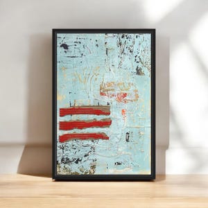 Original Framed Mixed Media Modern Art Collage Painting 12x18 &quot;Appendix&quot;