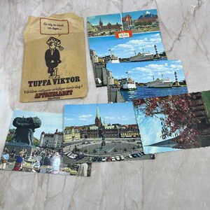 Lot de cartes postales européennes VTG dans un sac en tuf Viktor Aftonbladet MittiPrick TI9-P2