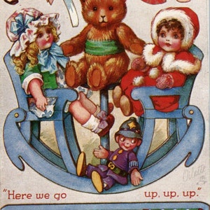 Carte postale découpée - Carte postale originale Toy Rockers du Père Tuck PB6