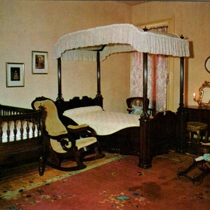 Quarto Infantil Alton Villa St. Francisville LA Cartão Postal Original PB10