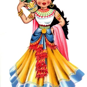 Bambola d'Egitto - Cartolina originale serie Dolls of Many Lands PB4