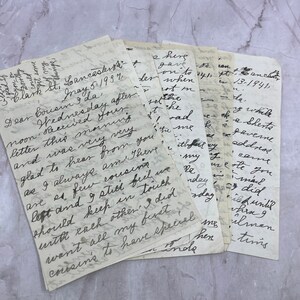 c1940 Grupo de cartas manuscritas de una joven de Lancaster PA TJ5-E2