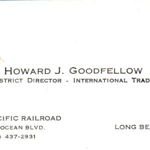 Carte de visite vintage SD4-B4 Union Pacific Railroad, Howard J. Goodfellow