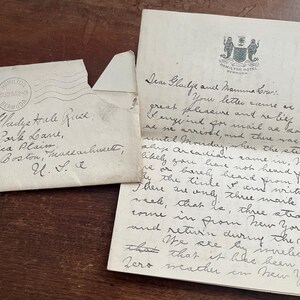 Carta manuscrita y sobre de 1914 Hotel Hamilton Bermudas Gladys H Russ AF4-1