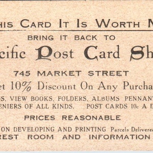 Pacific Post Card Shop Werbegutscheinkarte TJ7-L2