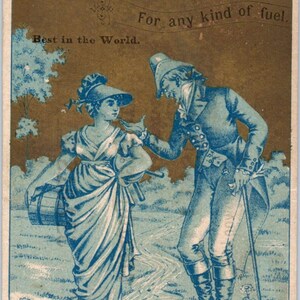 LW Russell Glenwood IA Kochöfen c1880 viktorianische Handelskarte AE2