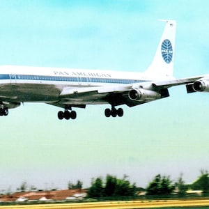 Pan American Airways Boeing 707 Vintage Postkarte PC18