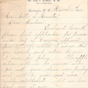 1892 George A. Maloney Abogado Washington DC Membrete Memo D23